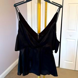 Black side cutout blouse. Like new.